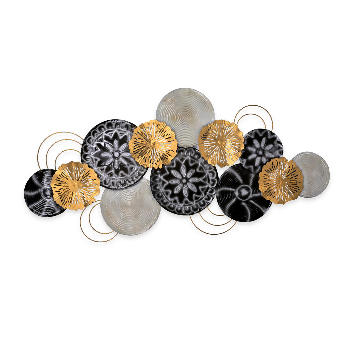 Modern Multicolour Metallic Plate Wall Art