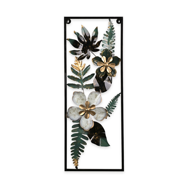 Whimsical Flower Leaf Metal Wall Art
