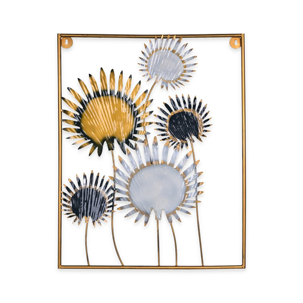 Elegant Gold and Black Metal Wall Art