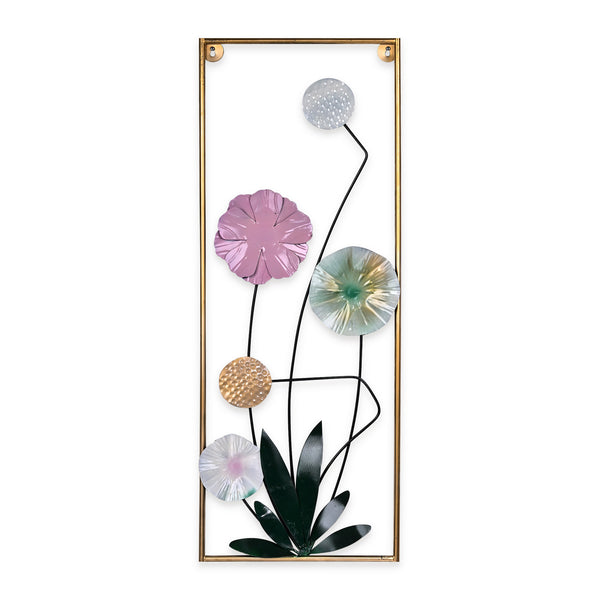 Chic Floral Metal Wall Art