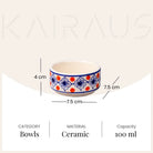Two-piece blue and white chutney bowl set

