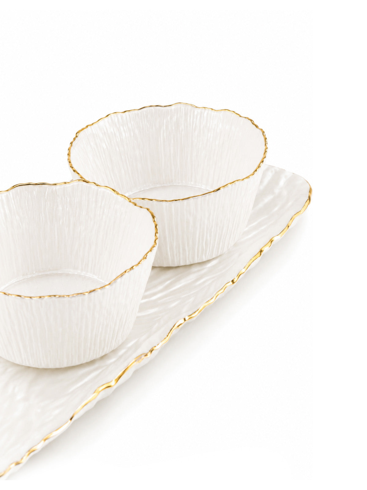 White Grace gold bowl set

