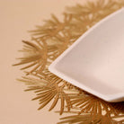 Stylish white leaf serving dish

