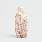 Elegant white flower vase featuring detailed patterns

