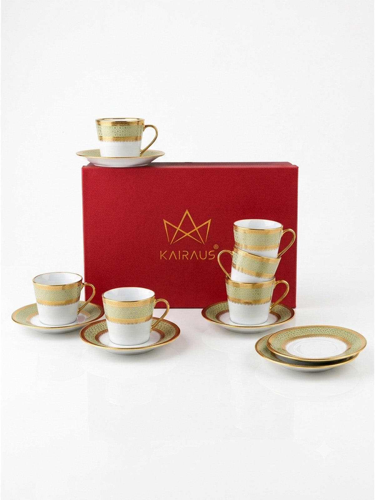 Zari Real Gold Tea Cup Set of 6 