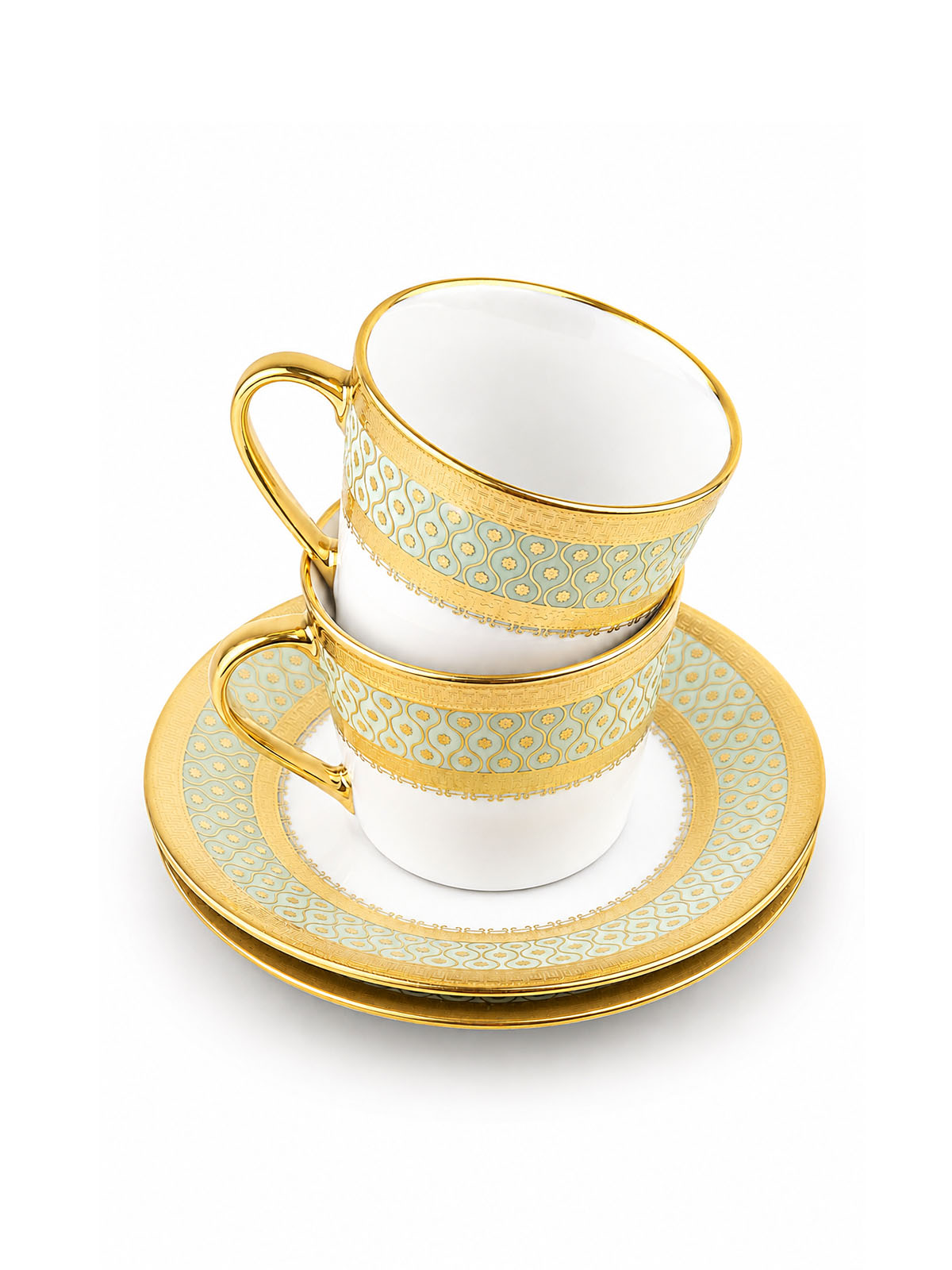 Luxury Zari tea cups with real gold finish for elegant dining

