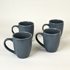 Aegean Blue Ceramic Coffee Mug Set of 4
