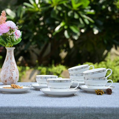 Auric: Ethereal Bone China Tea Cup Set of 6