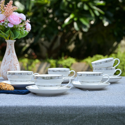 Auric: Ethereal Bone China Tea Cup Set of 6