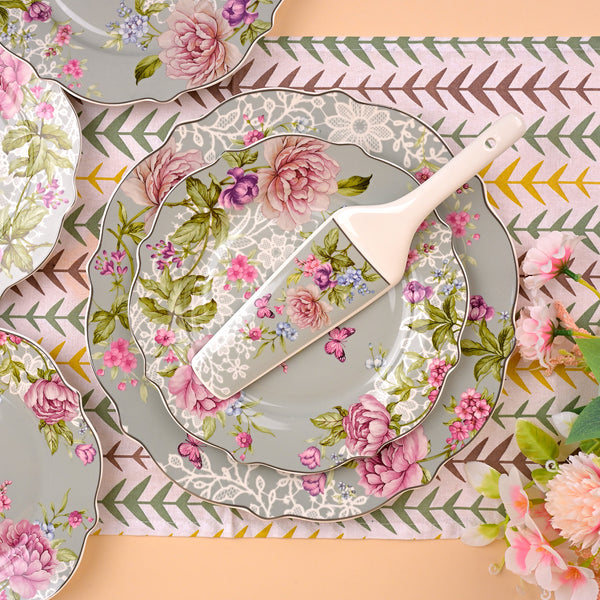 Azure Blossom 8 Pcs. Bone China Dinner Set