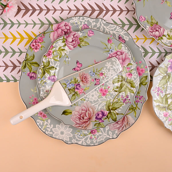 Azure Blossom 8 Pcs. Bone China Dinner Set