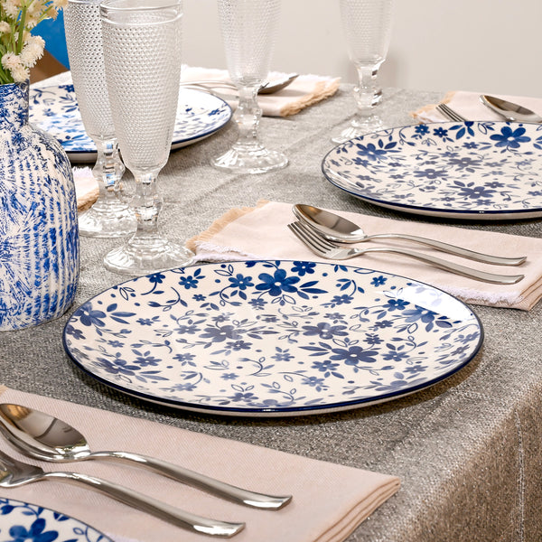 Bluebell: Porcelain Dining Plates Set (10.8 Inches)