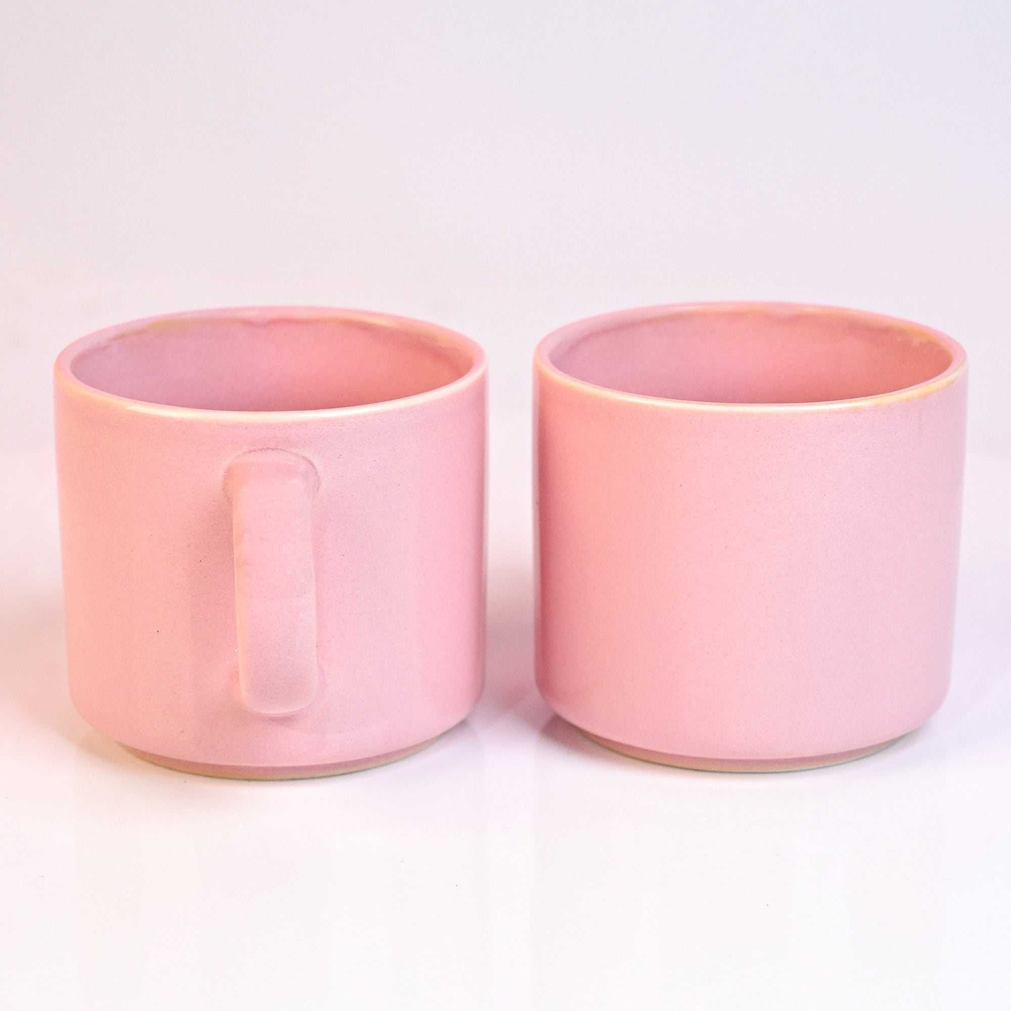 Candy Pink New Bone China Tea Cups Set of 2