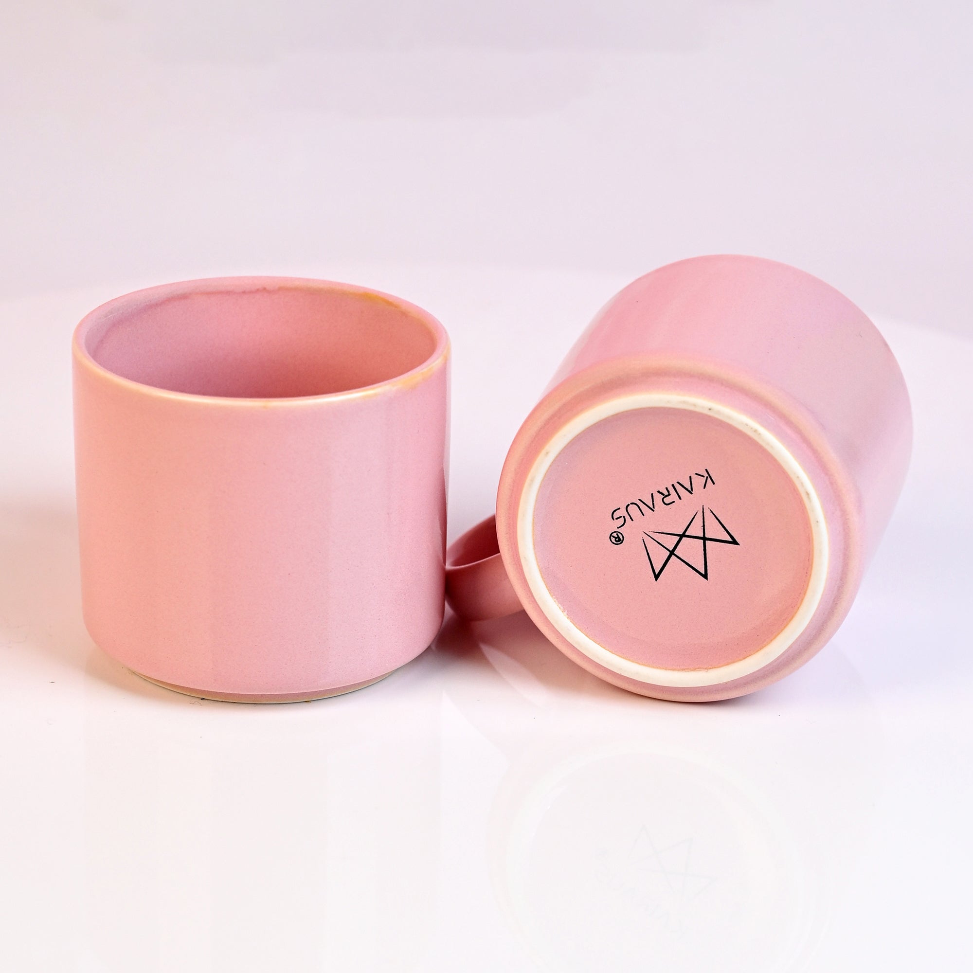 Candy Pink New Bone China Tea Cups Set of 2