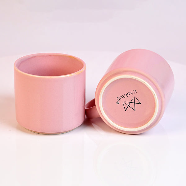 Candy Pink New Bone China Tea Cups Set of 2