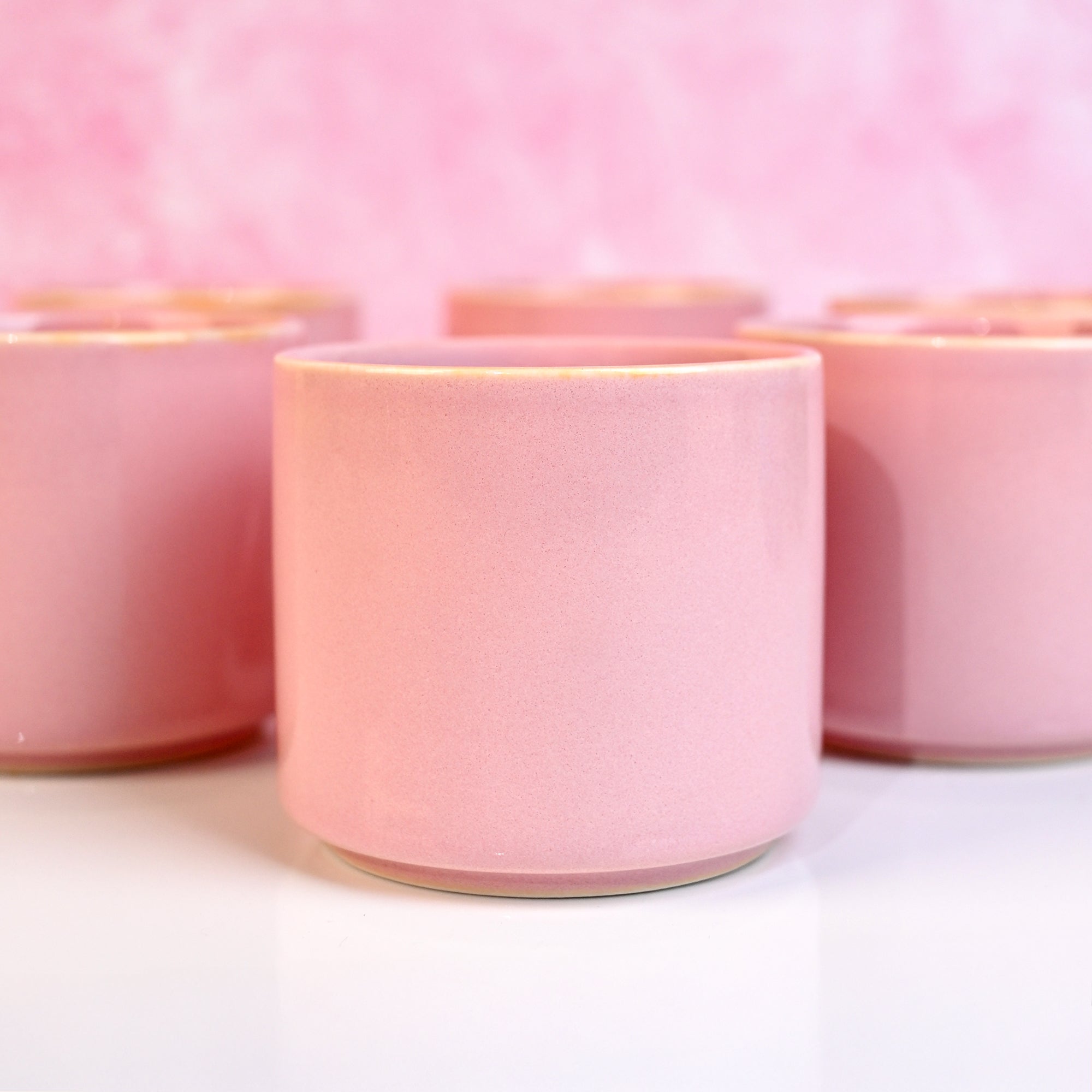 Candy Pink New Bone China Tea Cups Set of 2