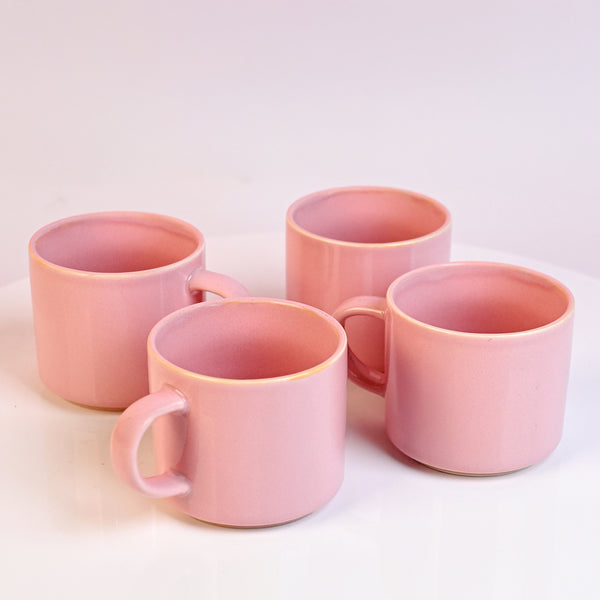 Candy Pink New Bone China Tea Cups Set of 4