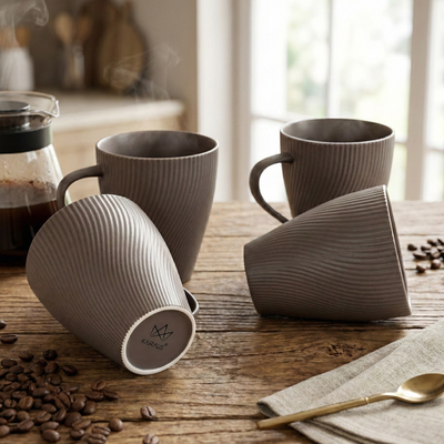 Cedar Unique New Bone China Coffee Mug Set of 4