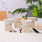 The Elements Conical Ceramic Coffee Mug Tea Cup Set of 4 view 2