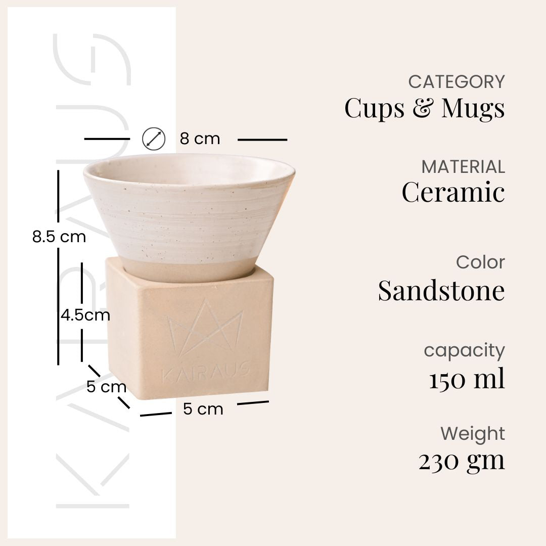 The Elements Conical Ceramic Coffee Mug Tea Cup infographic