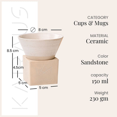 The Elements Conical Ceramic Coffee Mug Tea Cup infographic