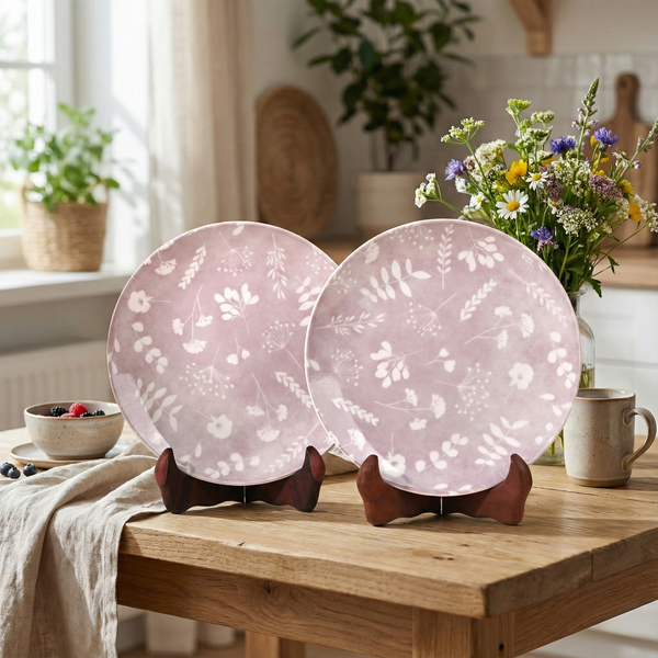 Dahlia: Porcelain Quarter Plates Set of 2 (7.8 Inches)