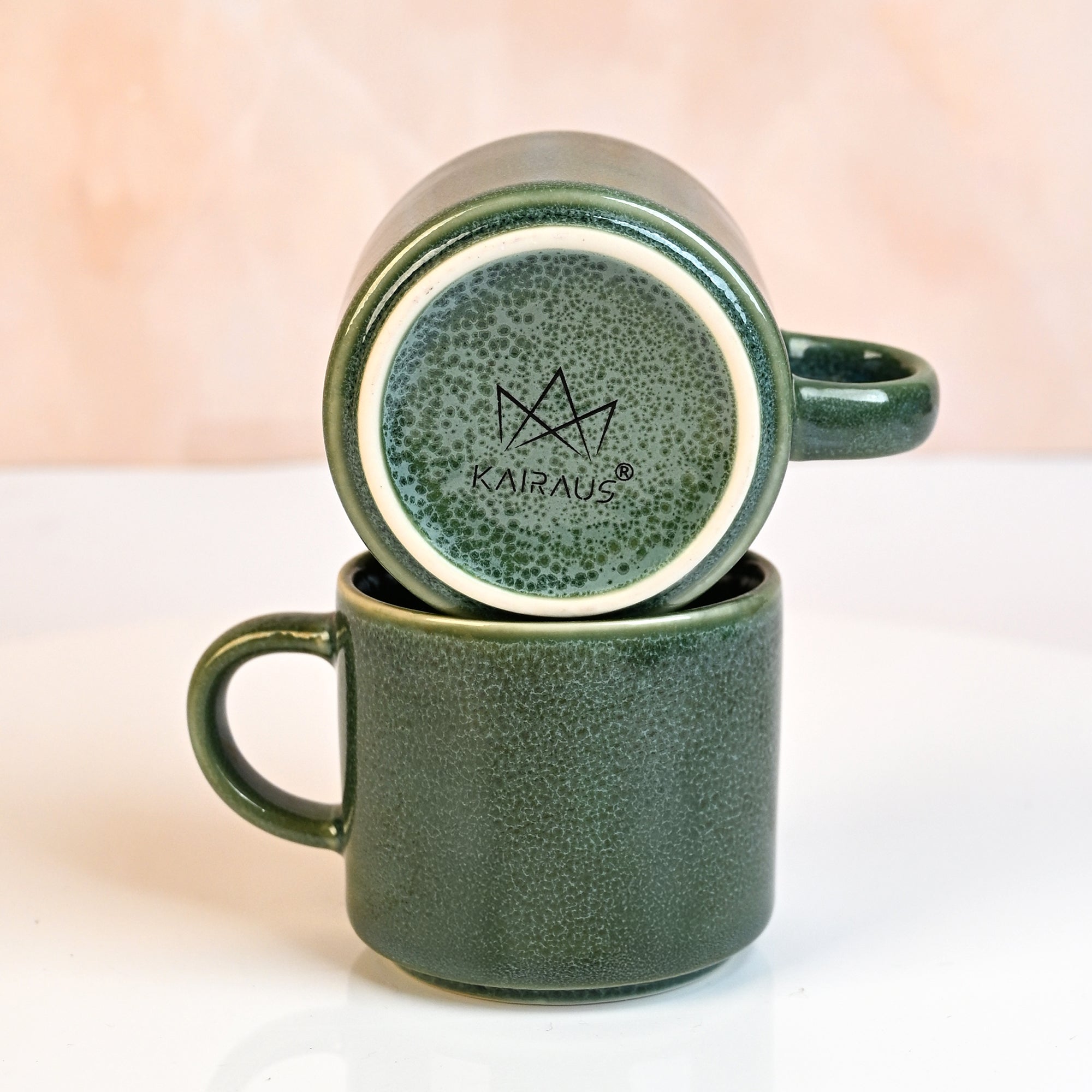 Forest Green New Bone China Tea Cups