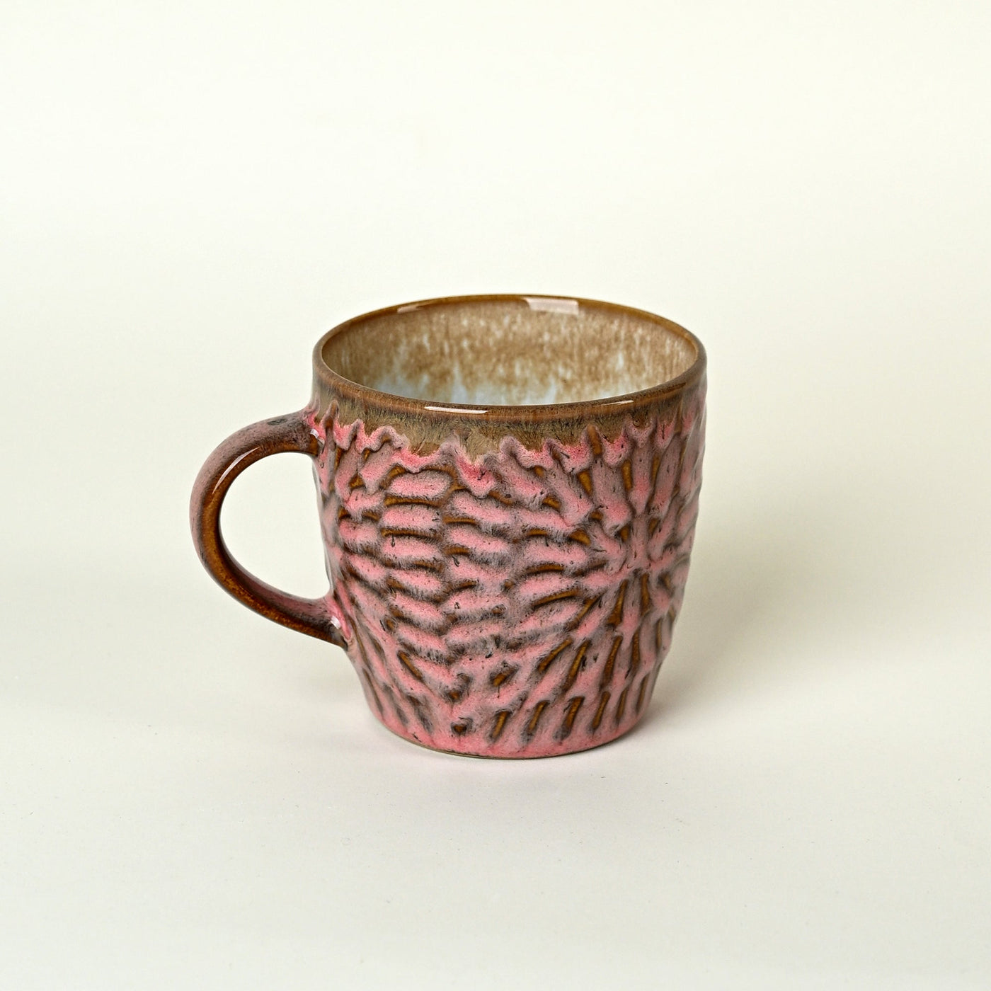 Dusty Rose Pink Ceramic Tea Cup