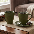 Fern Green Unique New Bone China Coffee Mug