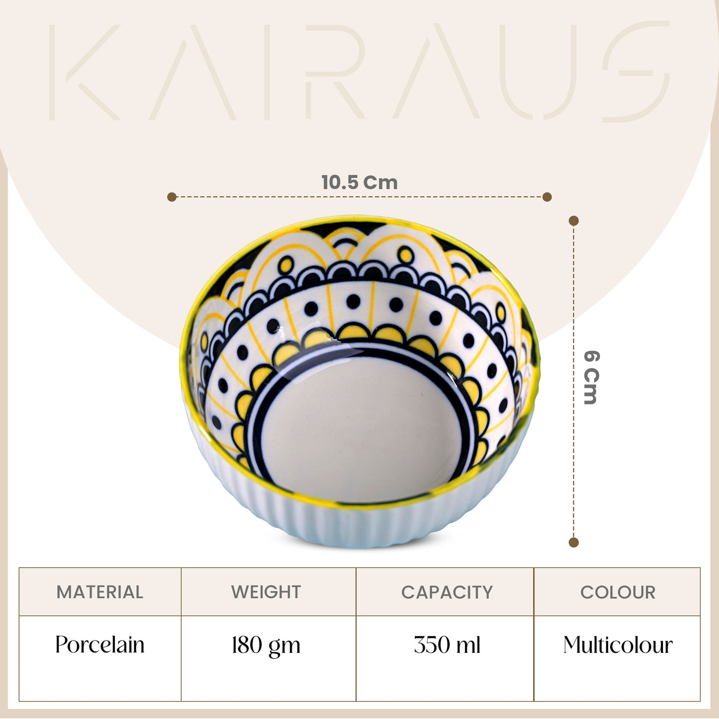 Mandala Handcrafted Porcelain Bowl Sets