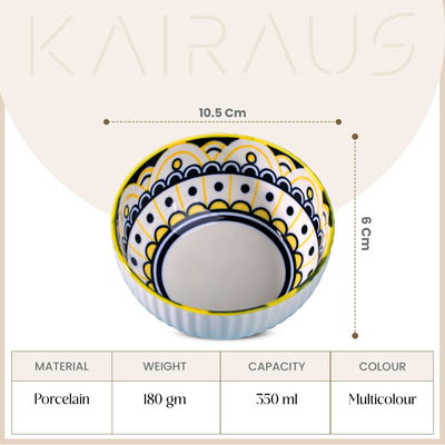 Mandala Handcrafted Porcelain Bowl Sets