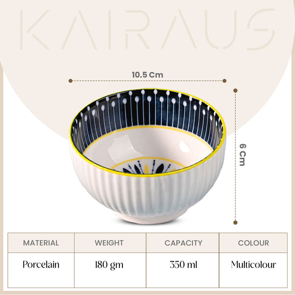 Handpainted Premium Porcelain Bowls (Set of 4)