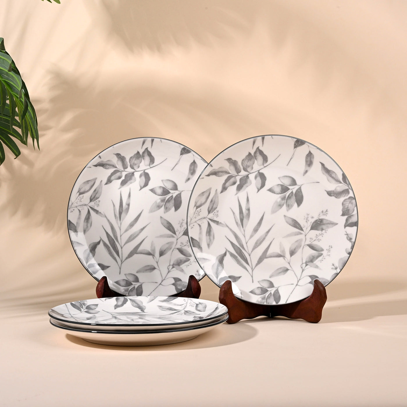 Ivory: Porcelain Quarter Plates Set (7.8 Inches)