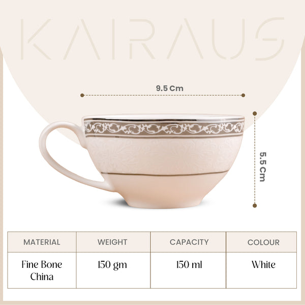 Lagom: Charming Bone China Tea Cup Set (Set of 6)