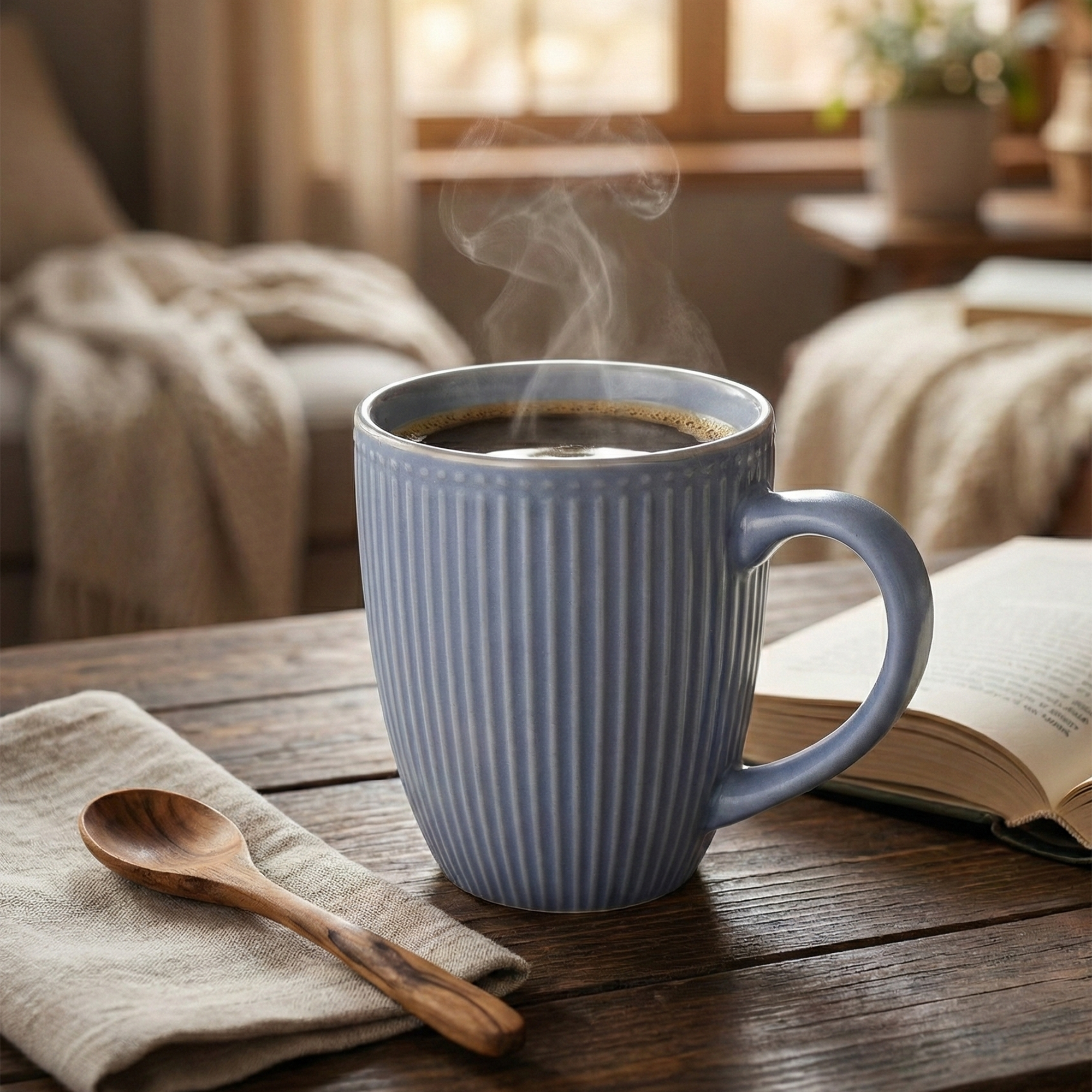 Slate Blue Ceramic Coffee Mug