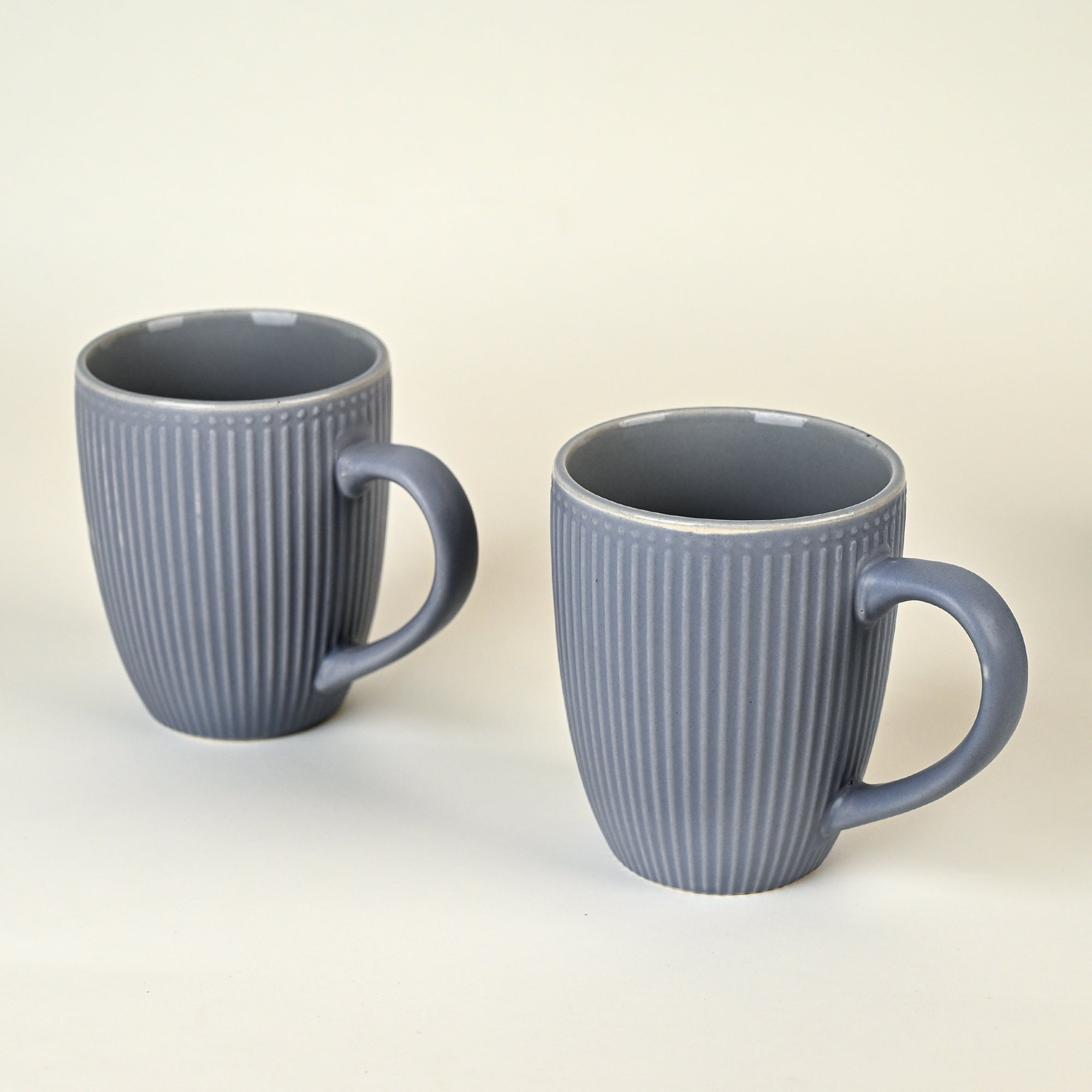 Slate Blue Ceramic Coffee Mug Set of 2