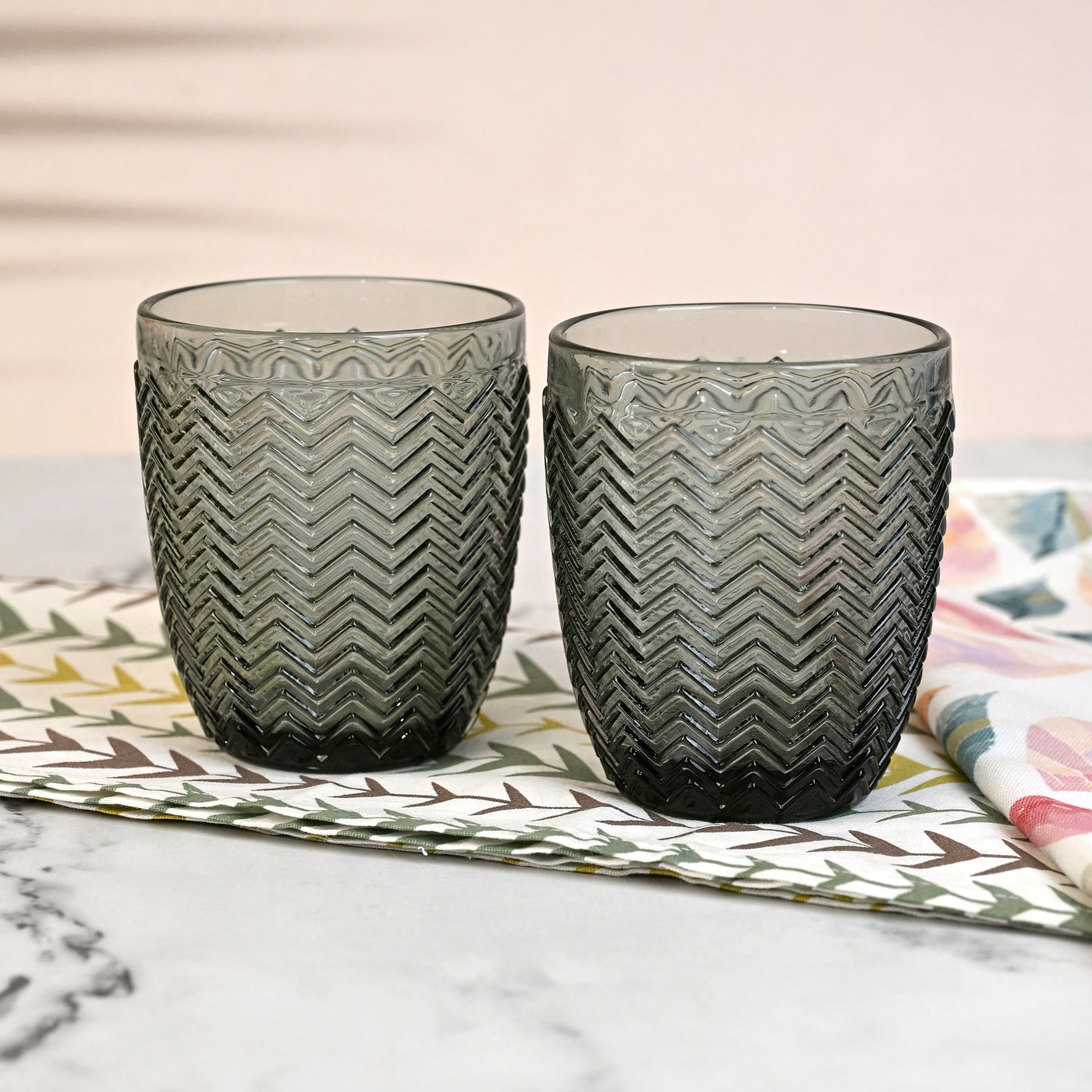 Meraki: Subtle Embossed Drinking Glass Set
