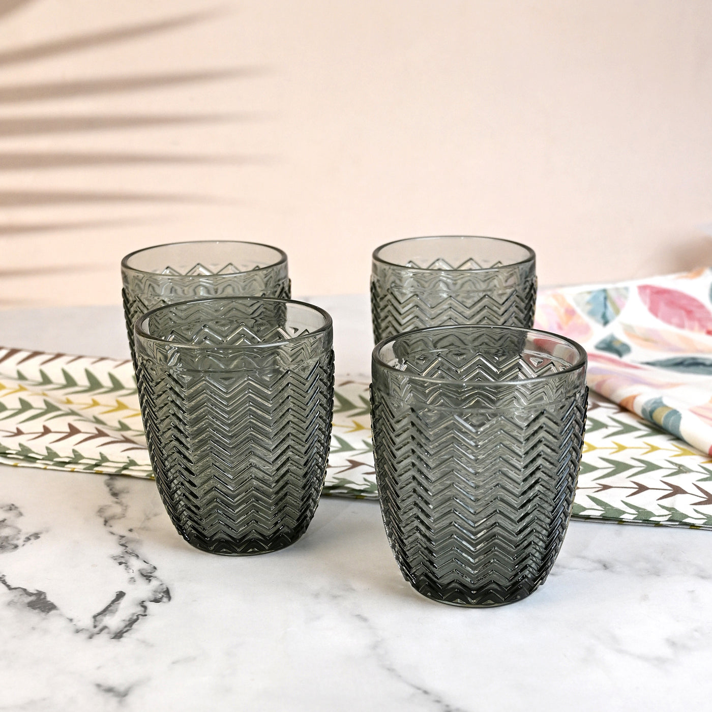 Meraki: Subtle Embossed Drinking Glass Set