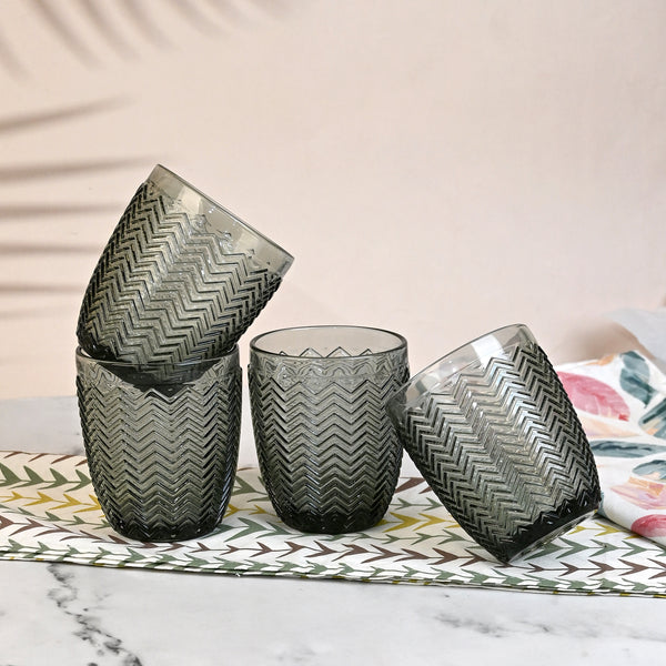 Meraki: Subtle Embossed Drinking Glass Set