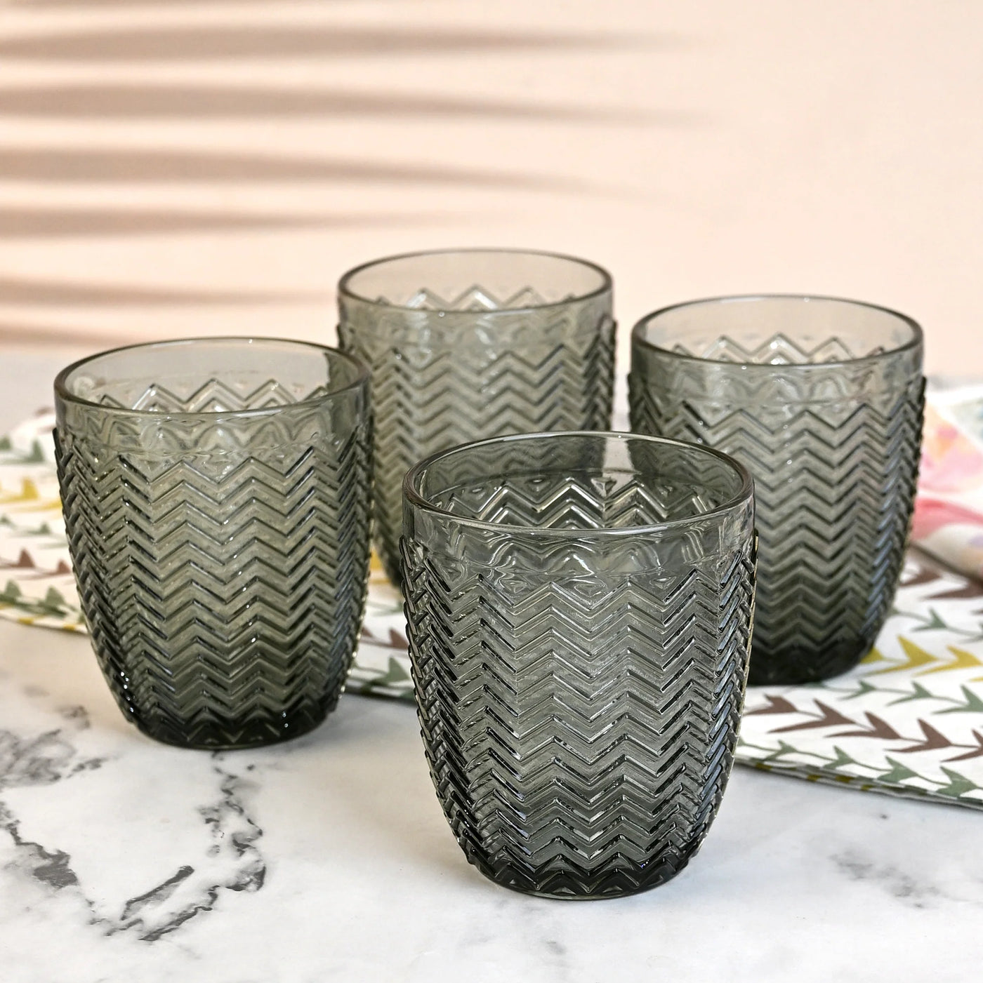 Meraki: Subtle Embossed Drinking Glass Set