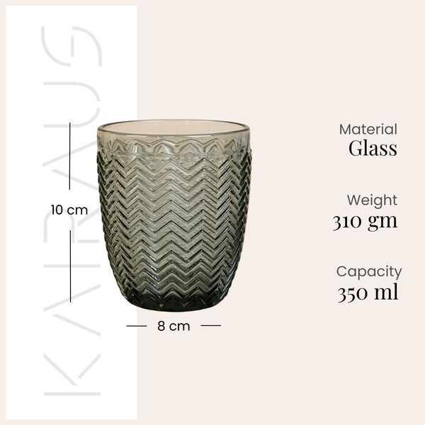 Meraki: Subtle Embossed Drinking Glass Set