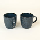 Mosaic Denim Ceramic Tea Cup Set of 2