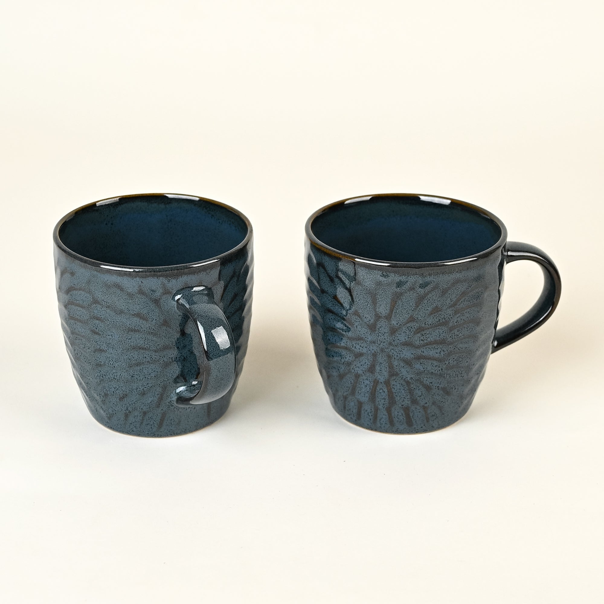 Mosaic Denim Ceramic Tea Cup Set of 2