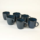 Mosaic Denim Ceramic Tea Cup Set of 6