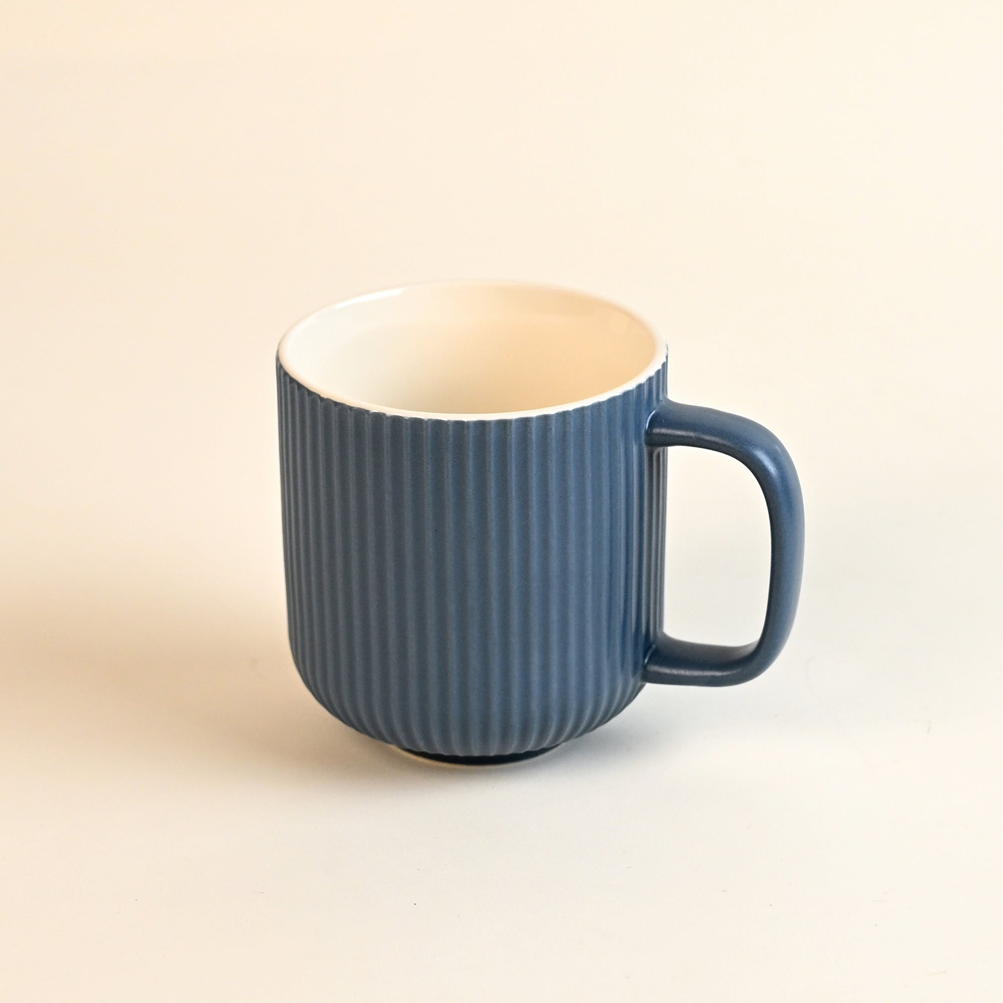 Oceanic Ribbed New Bone China Coffee Mug