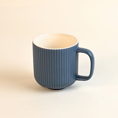 Oceanic Ribbed New Bone China Coffee Mug