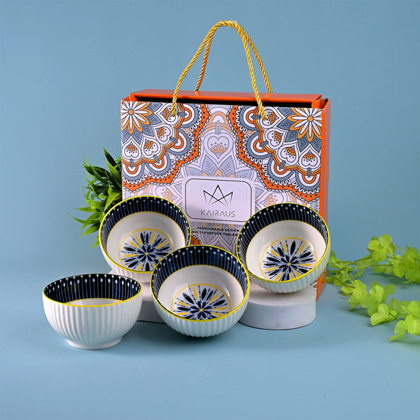 Handpainted Premium Porcelain Bowls (Set of 4)