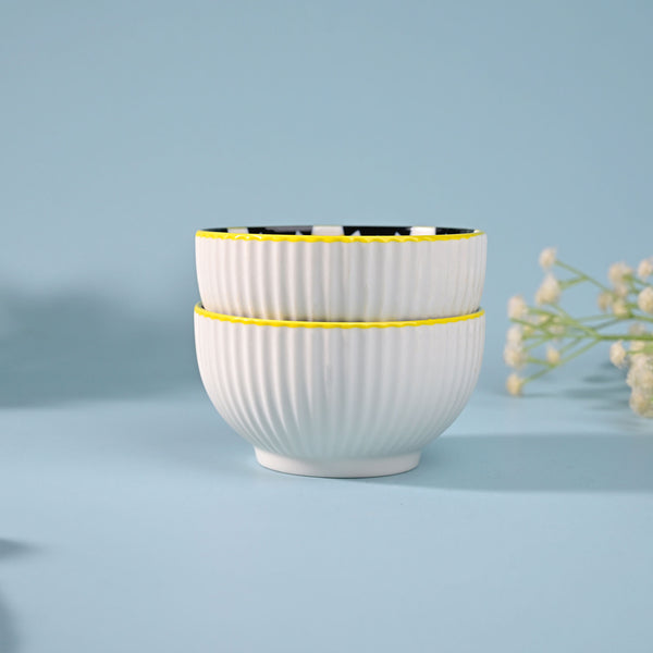 Artistic Porcelain Shiny Bowls (Set of 2)