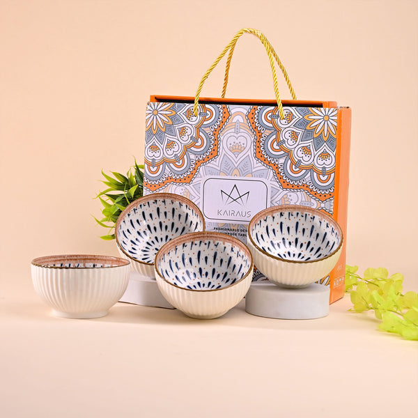 Monsoon Dreamscape Porcelain Bowls (Set of 4)