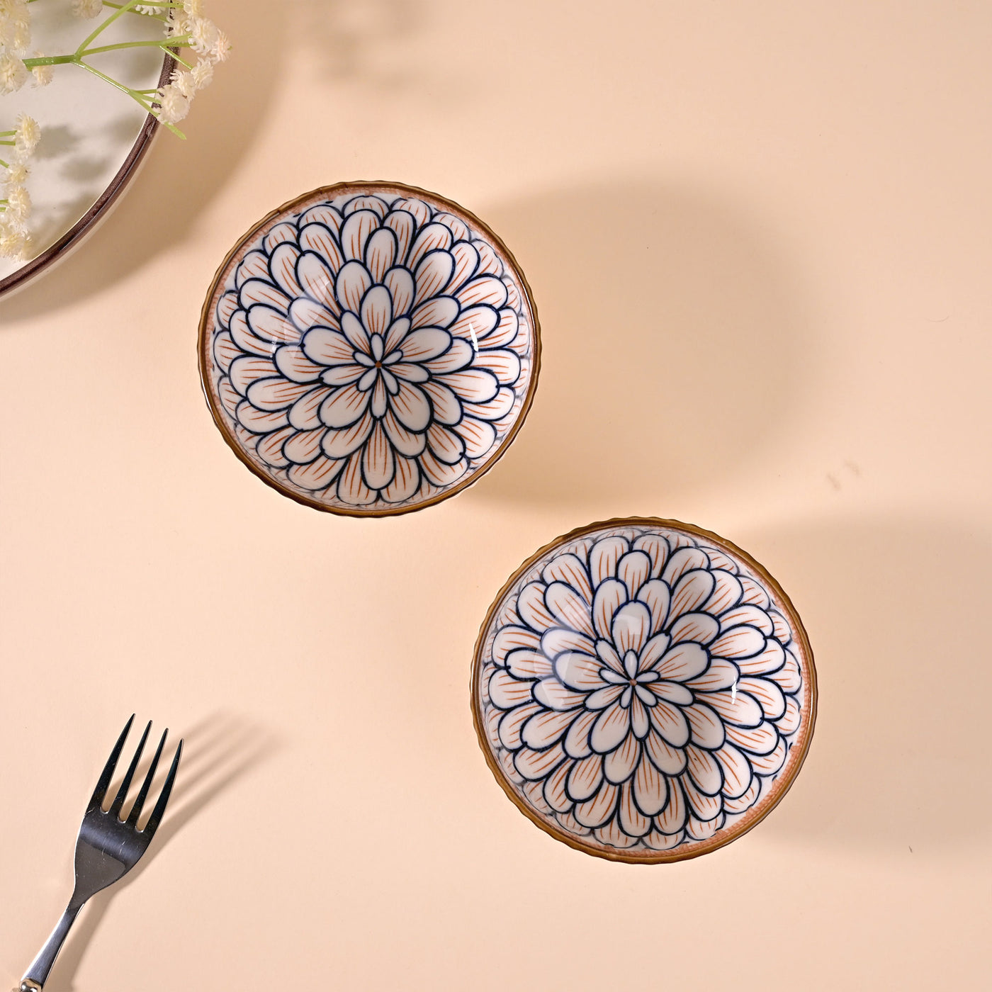 Jasmine-Inspired Porcelain Bowl Sets